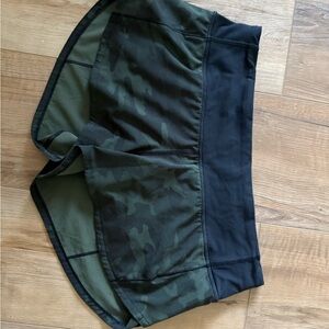 lululemon athletica Black and Green Athletic Shorts